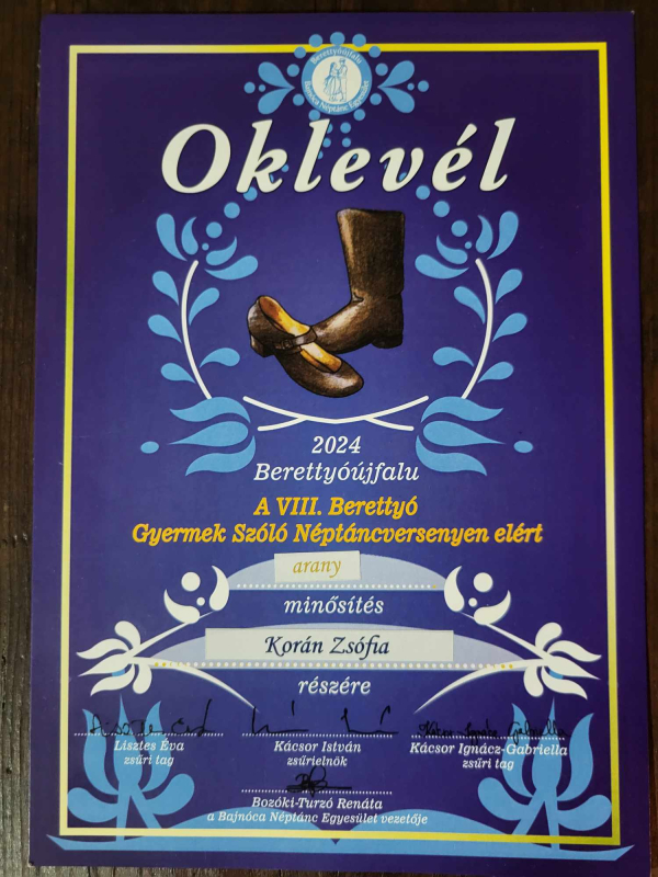 Berettyó Gyermek Szóló Néptáncverseny