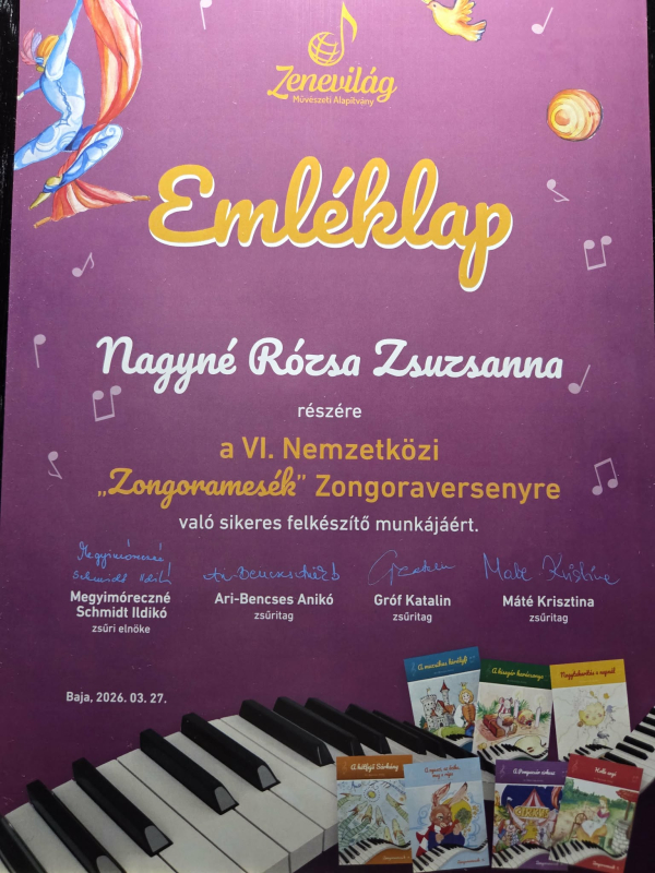 Zongoristák sikere a Nemzetközi Zongoraversenyen