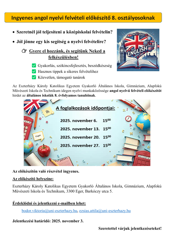 Angol felvételi előkészítő!